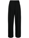Emporio Armani High-waist Wide-leg Trousers In Black