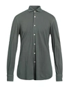 Boglioli Man Shirt Military Green Size 18 Cotton