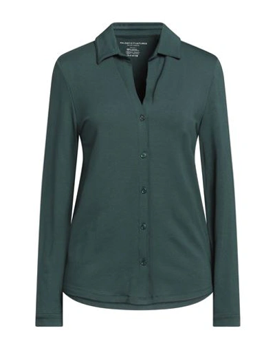Majestic Filatures Woman Shirt Dark Green Size 3 Viscose, Elastane