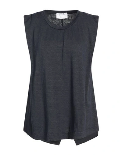 Daniele Fiesoli Woman Sweater Midnight Blue Size 3 Linen, Elastane In Blue