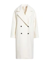 Annie P . Woman Coat Ivory Size 4 Virgin Wool, Polyamide, Cashmere In White