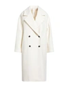 Annie P . Woman Coat Ivory Size 8 Virgin Wool, Polyamide, Cashmere In White