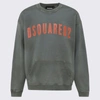 Dsquared2 Man Sweatshirt Sage Green Size Xxl Cotton In Green