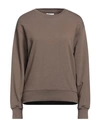Colorful Standard Woman Sweatshirt Khaki Size Xs Organic Cotton In Beige