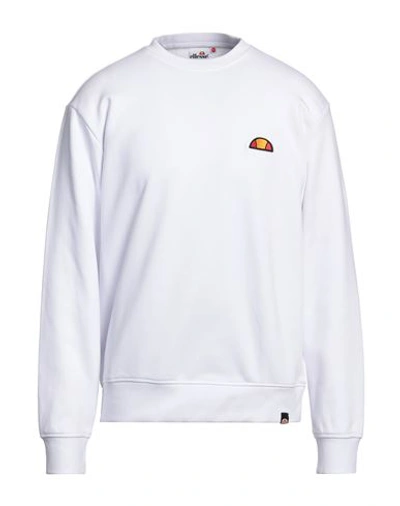 Ellesse Man Sweatshirt White Size Xxl Cotton, Polyester