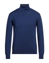 Angelo Nardelli Man Turtleneck Blue Size 46 Merino Wool