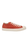 Marechiaro 1962 Man Sneakers Rust Size 11 Soft Leather In Red