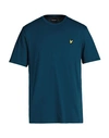 Lyle & Scott Man T-shirt Deep Jade Size M Cotton In Green