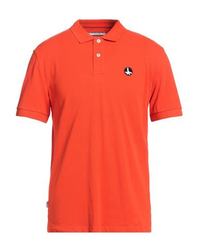 At.p.co At. P.co Man Polo Shirt Orange Size Xxl Cotton In Orange