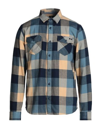 Vans Mn Box Flannel Man Shirt Slate Blue Size Xl Cotton