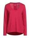 Majestic Filatures Woman T-shirt Red Size 1 Viscose, Elastane In Red
