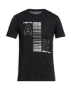 Armani Exchange Man T-shirt Midnight Blue Size Xl Cotton In Black