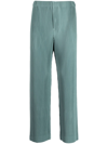 ISSEY MIYAKE GREEN MC AUGUST PLEATED TROUSERS - MEN'S - POLYESTER