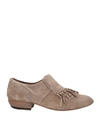 Ras Woman Ballet Flats Khaki Size 8.5 Soft Leather, Swarovski Crystal In Beige