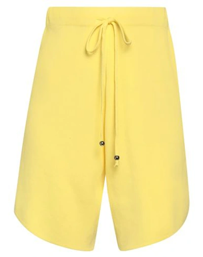 Le Civique Woman Shorts & Bermuda Shorts Yellow Size 1 Cotton, Viscose, Silk