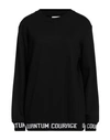 Quantum Courage Woman Sweatshirt Black Size M Cotton, Modal