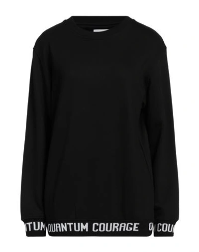 Quantum Courage Woman Sweatshirt Black Size M Cotton, Modal
