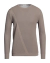 Paolo Pecora Man Sweater Sand Size L Cotton In Beige
