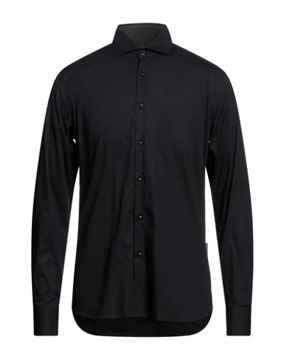 At.p.co At. P.co Man Shirt Black Size 15 ½ Cotton, Elastane