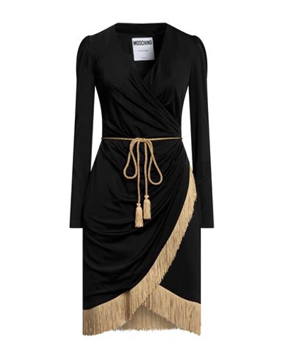 Moschino Woman Mini Dress Black Size 6 Viscose, Elastane