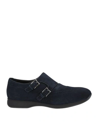 A.testoni A. Testoni Man Loafers Midnight Blue Size 8 Soft Leather
