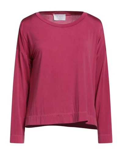 Daniele Fiesoli Woman T-shirt Garnet Size 2 Cupro, Elastane In Red