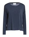 Daniele Fiesoli Woman T-shirt Navy Blue Size 1 Cupro, Elastane