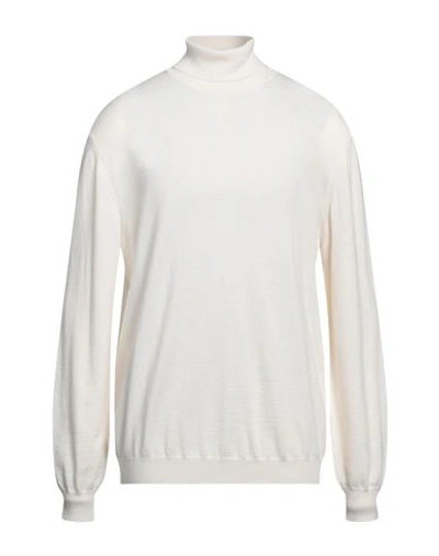 Heritage Man Turtleneck Ivory Size 3xl Merino Wool, Acrylic In White