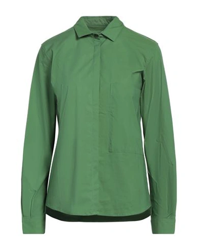 Nine In The Morning Woman Shirt Military Green Size S Cotton, Silk, Elastane