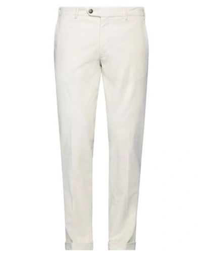 Michael Coal Man Pants Ivory Size 34 Cotton, Modal, Elastane In White