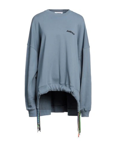 Ambush Woman Sweatshirt Pastel Blue Size M Cotton, Polyester