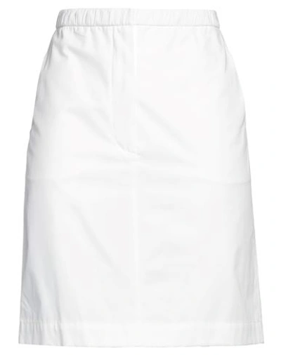 Sportmax Woman Mini Skirt White Size 8 Cotton