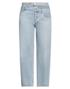 Agolde Womens Organic Cotton High Rise Wide Leg Jeans In Blue