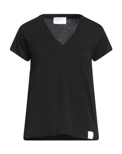 Daniele Fiesoli Woman T-shirt Black Size 4 Cotton