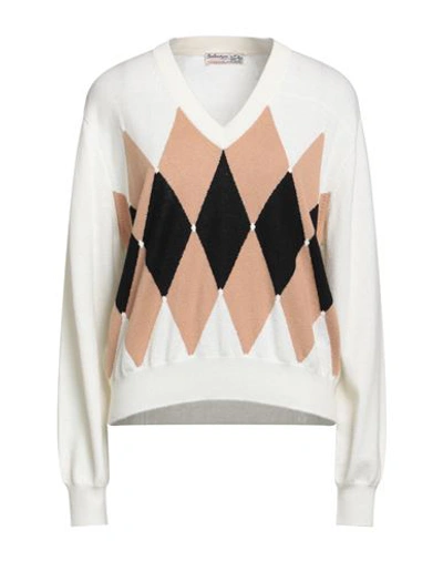 Ballantyne Woman Sweater Off White Size 8 Cashmere In Off White