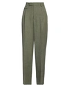 Vicolo Woman Pants Military Green Size M Polyester