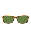 Longines Rectangular Lg0023 Sunglasses Man Sunglasses Gold Size 58 Acetate, Metal