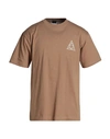Huf Man T-shirt Camel Size Xl Cotton In Beige