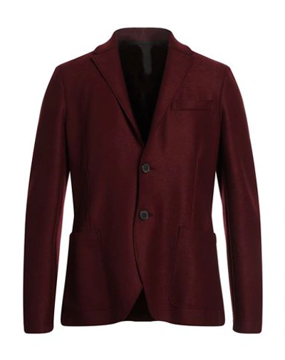 Harris Wharf London Man Suit Jacket Red Size 38 Cotton
