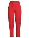 VDP CLUB VDP CLUB WOMAN PANTS RED SIZE 8 ACETATE, SILK