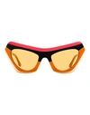 Marni Cat Eye Devil's Pool Sunglasses Woman Sunglasses Multicolored Size 56 Acetate In Fantasy