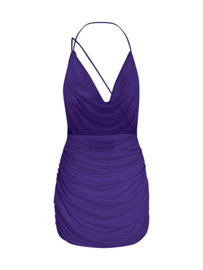 Gauge81 Women's Oria Open-back Silk Minidress In Aster Purple