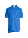Comme Des Garçons Shirt X Lacoste Asymmetric Cotton Polo Shirt In Blue