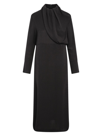 Careste Women's Eleanor Silk Drape-neck Dress In Black