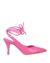 Divine Follie Woman Pumps Fuchsia Size 10 Textile Fibers In Pink