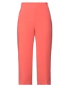 NUALY NUALY WOMAN PANTS CORAL SIZE 10 POLYESTER