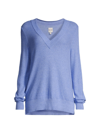 Nic + Zoe Women's Waffle Stitch V-neck Sweater In Iris