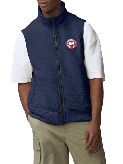 Canada Goose Mersey Fleece Waistcoat In Atlantic_navy