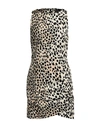 Just Cavalli Woman Mini Dress Beige Size 6 Polyester, Elastane In Beige