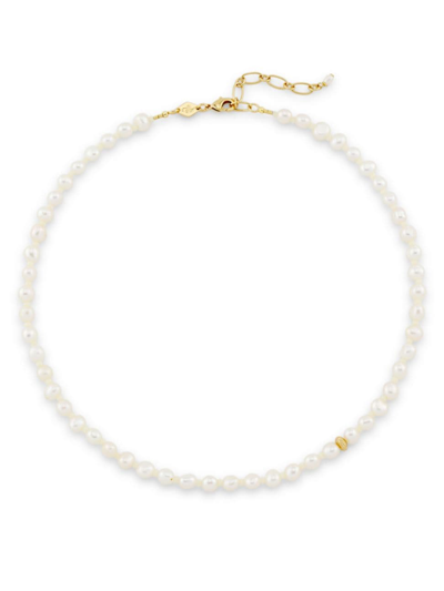 Anni Lu Petit Stellar Pearly Necklace In White